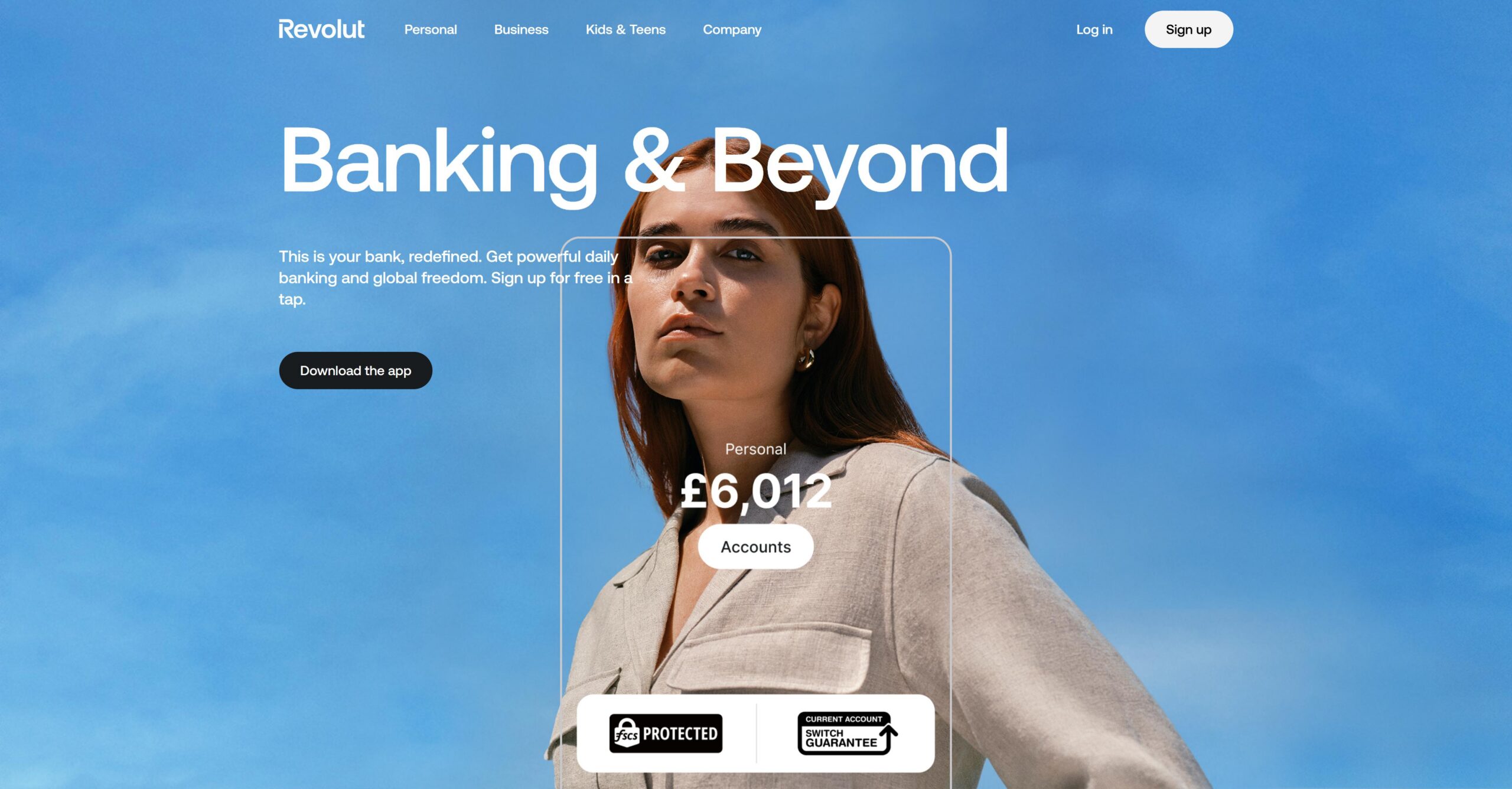 Thumbnail of Revolut's landing page